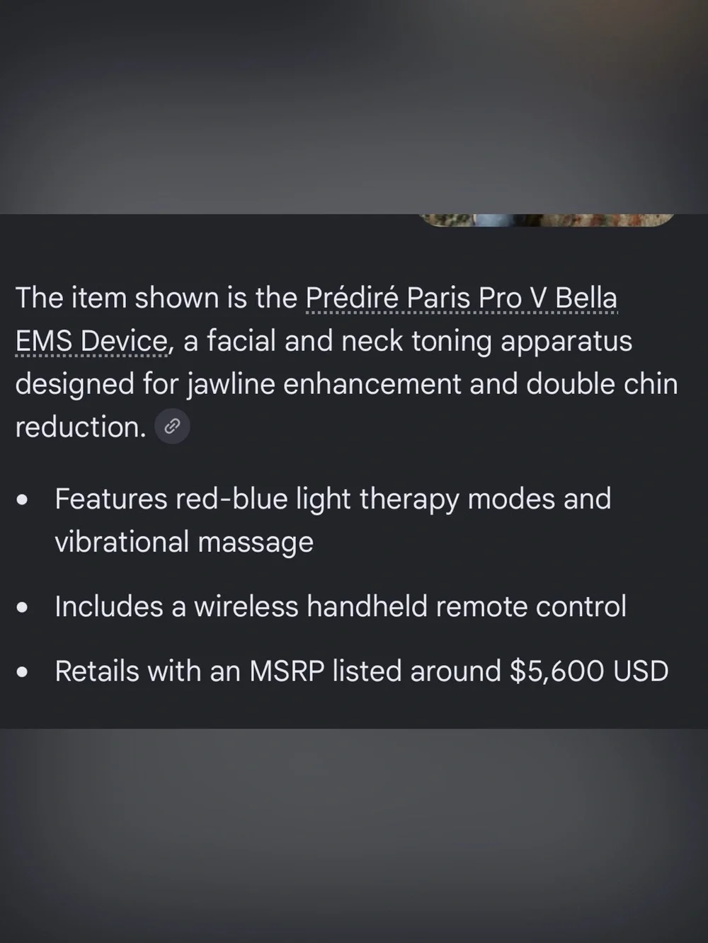 Pro V Bella EMS Neck & Jaw Enhancer - White/Grey NWT NIB